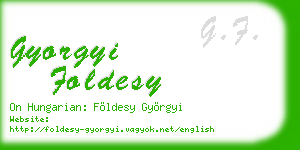 gyorgyi foldesy business card